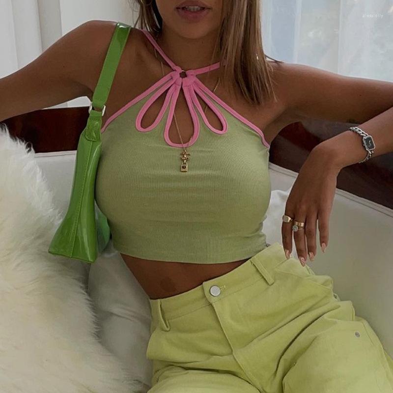 Women' Tanks Sexy Backless Tank Top Women Clothing Y2K Sleeveless Halter Cropped Camisole Streetwear Green Hollow Out Crop
Women' Tanks Sexy Backless Tank Top Women Clothing Y2K Sleeveless Halter Cropped Camisole Streetwear Green Hollow Out Crop