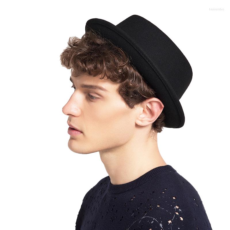 Berets Fashion Wool Pork Pie Hat Soft Felt Fedora For Men Women Autumn Winter Black Top Curved Brim Sombreros De Mujer, Black(1)
Berets Fashion Wool Pork Pie Hat Soft Felt Fedora For Men Women Autumn Winter Black Top Curved Brim Sombreros De Mujer, Black(1)