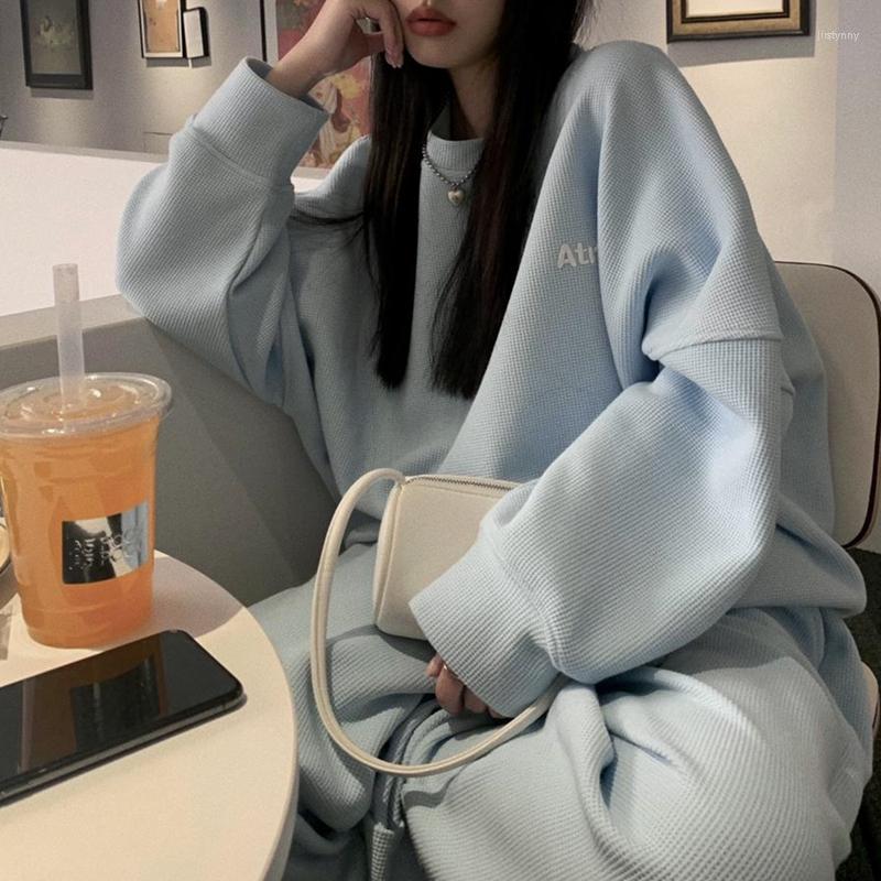 Women's Two Piece Pants Autumn Women Sweatshirt Set Loose Tracksuits Long Sleeve Pullovers Drawstring Casual Female 2 Pieces Sets, Sky blue
Women's Two Piece Pants Autumn Women Sweatshirt Set Loose Tracksuits Long Sleeve Pullovers Drawstring Casual Female 2 Pieces Sets, Sky blue