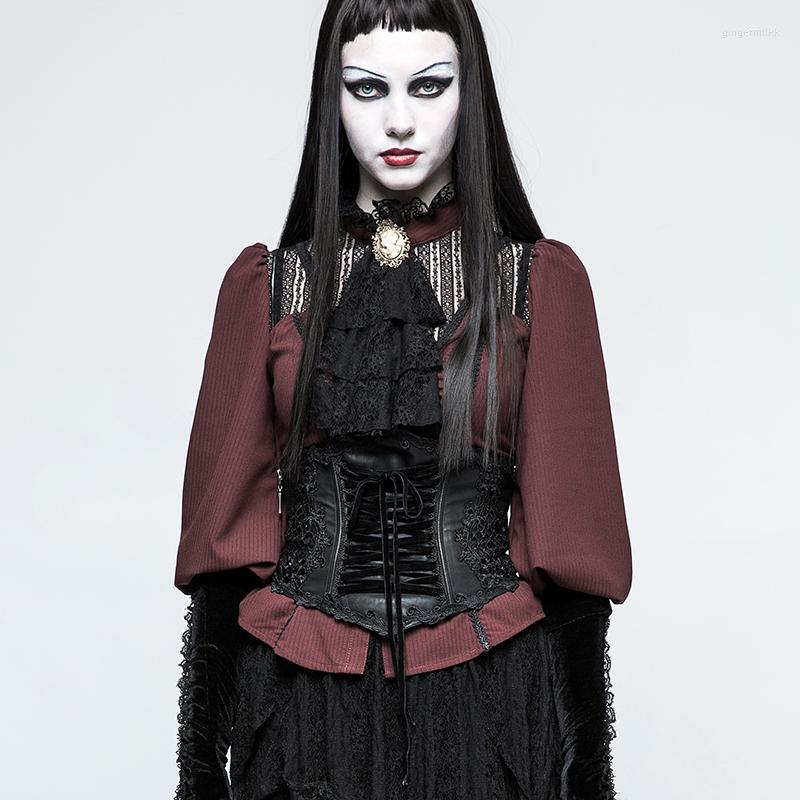 Belts PUNKRAVE Women's Corset Gothic Girdle Lolita PU Leather Flower Embroidery Eyelet DrawString Halloween Costume, Black
Belts PUNKRAVE Women's Corset Gothic Girdle Lolita PU Leather Flower Embroidery Eyelet DrawString Halloween Costume, Black