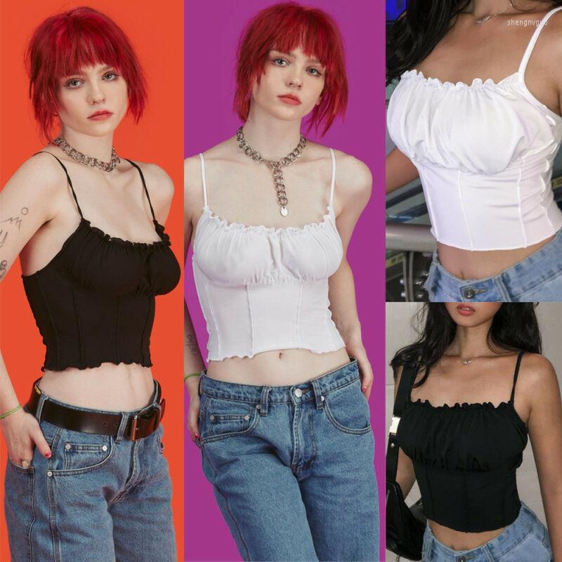 Women' Tanks 2022 Sell Summer Women Black Vest Fashion Sleeveless Strapless Solid Ruffles Crop Tops Pullovers Ladies Camisole
Women' Tanks 2022 Sell Summer Women Black Vest Fashion Sleeveless Strapless Solid Ruffles Crop Tops Pullovers Ladies Camisole
