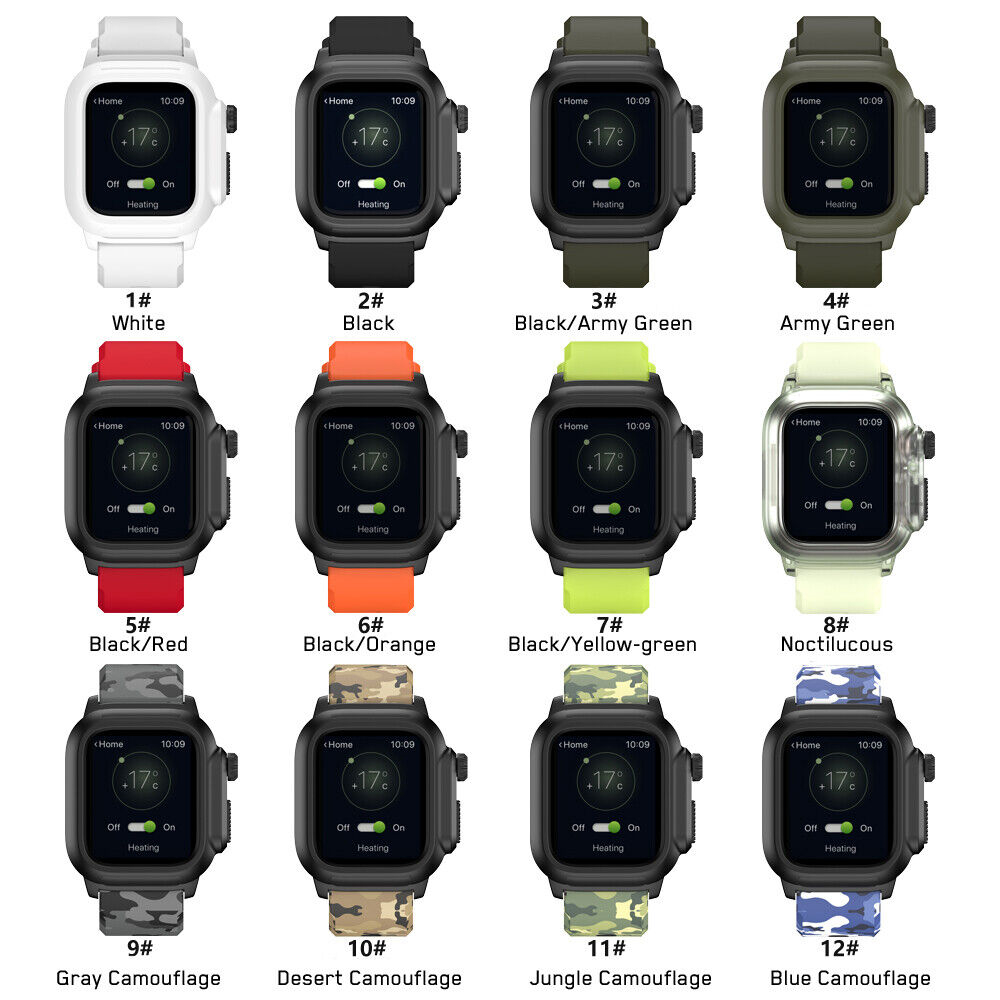 Smart Straps Waterproof Shell Diving Integrated Strap Kits Cover With Watchband Band Bracelet Fit iWatch 8 7 6 SE 5 4 For Apple Watch free shipping