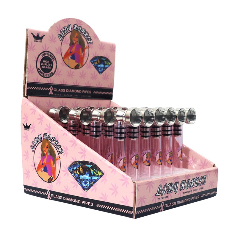 Smoking Accessories LADY HORNET Glass Cigarette Pipe 94 MM Long Pink Smoking One Hitter Pipes 24PCS Paper Display Filter Tips Mouthpiece Wholesale
Smoking Accessories LADY HORNET Glass Cigarette Pipe 94 MM Long Pink Smoking One Hitter Pipes 24PCS Paper Display Filter Tips Mouthpiece Wholesale