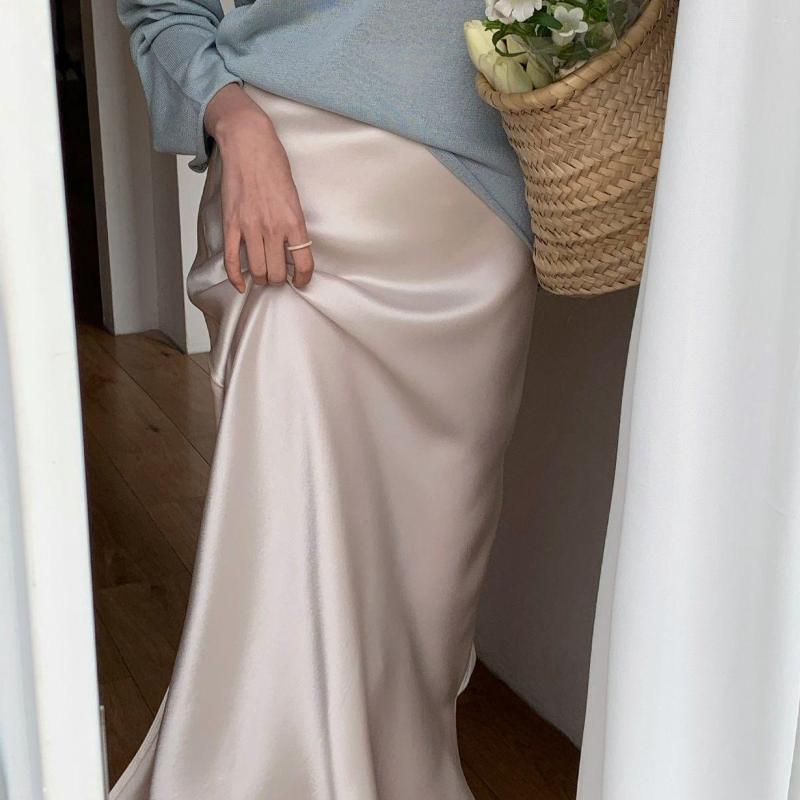 Skirts Heavy Acetic Acid Slit High Waist A-line Skirt Satin Silky Elegant Half-length Fishtail SkirtSkirts, Pink
Skirts Heavy Acetic Acid Slit High Waist A-line Skirt Satin Silky Elegant Half-length Fishtail SkirtSkirts, Pink