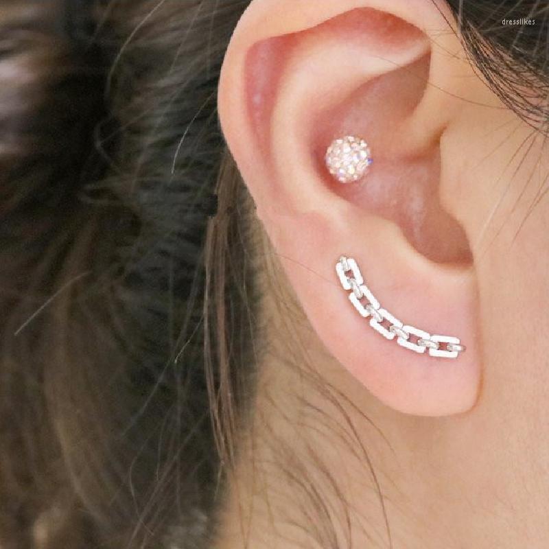 Stud Earrings S925 Sterling Silver For Women Girls Chain Link Curve Sweeping Ear Climbing Character Joker Clip Fine Jewelry
Stud Earrings S925 Sterling Silver For Women Girls Chain Link Curve Sweeping Ear Climbing Character Joker Clip Fine Jewelry