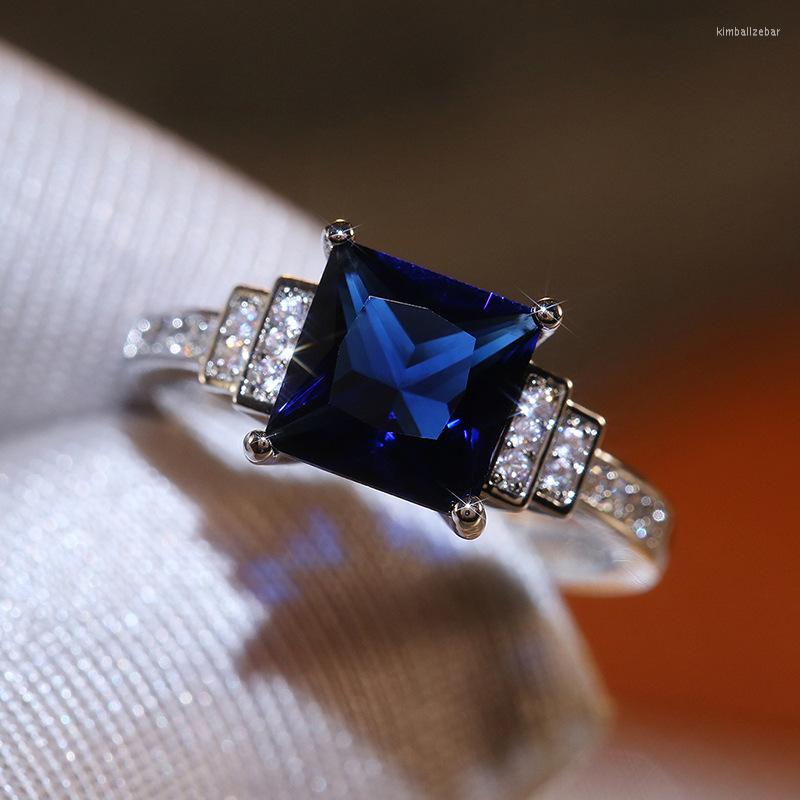 Wedding Rings Trendy Silver Plated Square Cut Crystal For Women Shine Blue CZ Stone Inlay Fashion Jewelry Party Gift Ring
Wedding Rings Trendy Silver Plated Square Cut Crystal For Women Shine Blue CZ Stone Inlay Fashion Jewelry Party Gift Ring