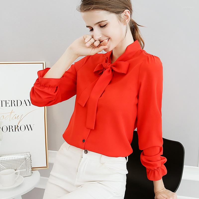 Women' Blouses Women Polyester Blouse Long Sleeve Red White Blue Tops Summer Autumn Korean Fashion Shirt Female Clothing
Women' Blouses Women Polyester Blouse Long Sleeve Red White Blue Tops Summer Autumn Korean Fashion Shirt Female Clothing