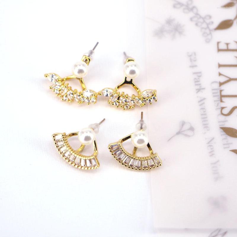 Stud Earrings 5Pairs Pearl Shell Geometric For Women Gold Color CZ Zircon Fan Shape Brinco Jewelry
Stud Earrings 5Pairs Pearl Shell Geometric For Women Gold Color CZ Zircon Fan Shape Brinco Jewelry