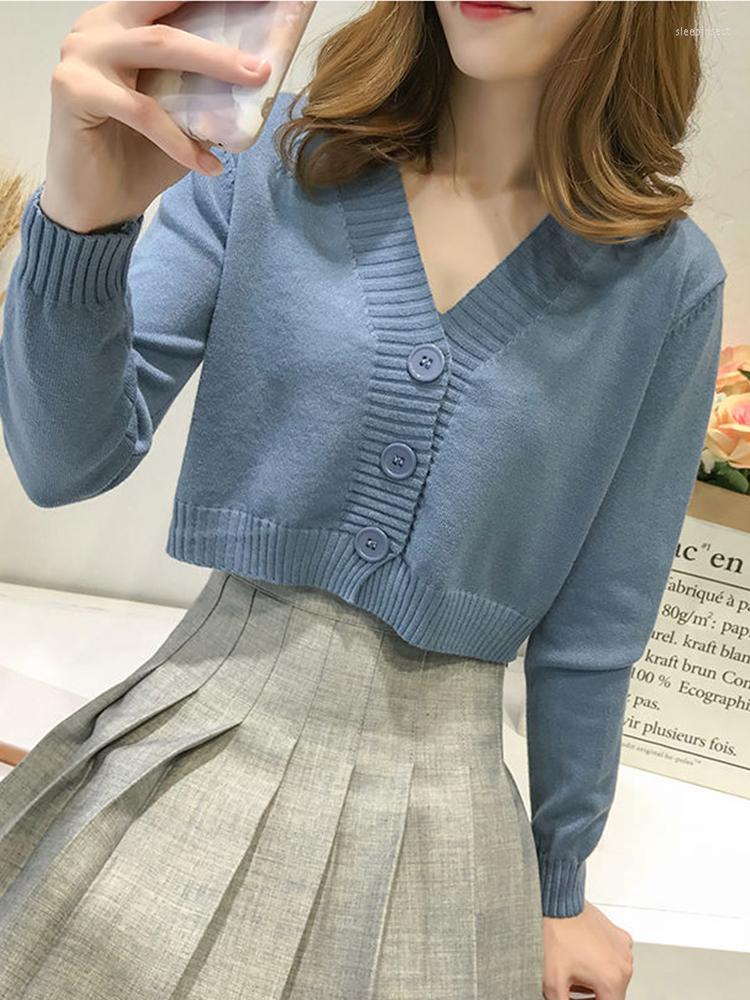 Women's Knits Knitted Crop Cardigan Women Korean Short Sweater Long Sleeve V Neck Green Blue
Women's Knits Knitted Crop Cardigan Women Korean Short Sweater Long Sleeve V Neck Green Blue