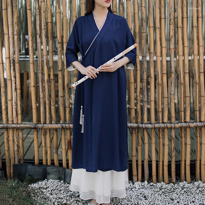Ethnic Clothing 2022 Chinese Style Improved Hanfu Cotton And Linen V-neck Design Breathable Fabric Tang Suit Oriental Cheongsam
Ethnic Clothing 2022 Chinese Style Improved Hanfu Cotton And Linen V-neck Design Breathable Fabric Tang Suit Oriental Cheongsam