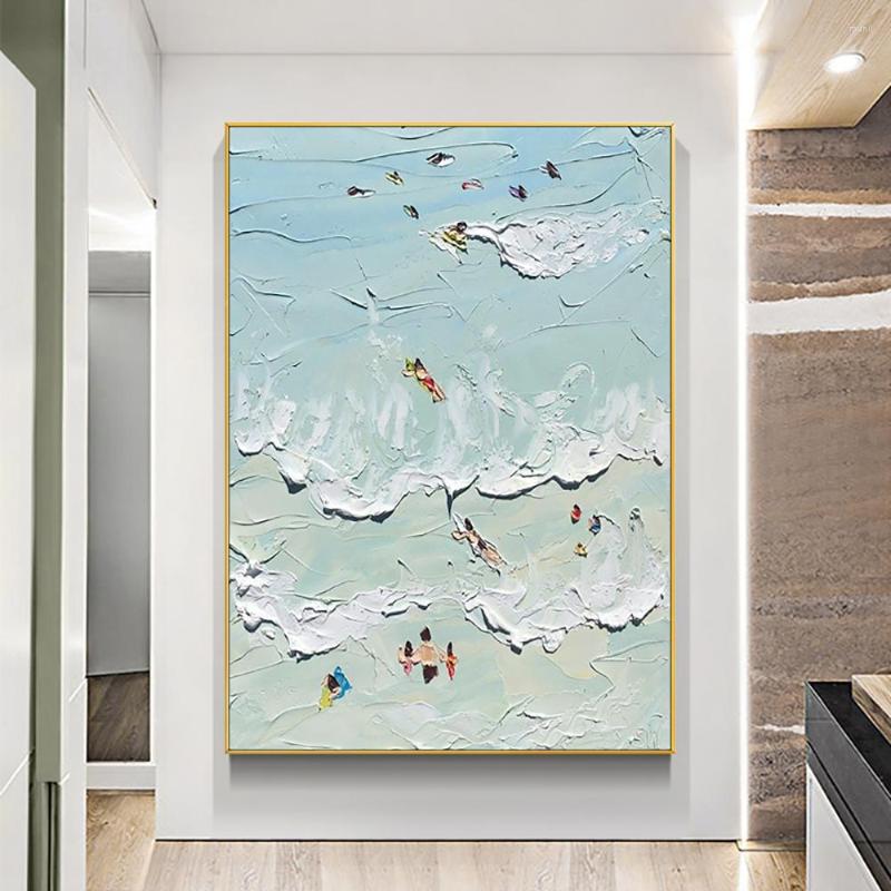 Paintings Beach Swimming Wall Art Thick Abstract 3D Handmade Oil Painting On Canvas El Home Living Room Decoration Unframed
Paintings Beach Swimming Wall Art Thick Abstract 3D Handmade Oil Painting On Canvas El Home Living Room Decoration Unframed