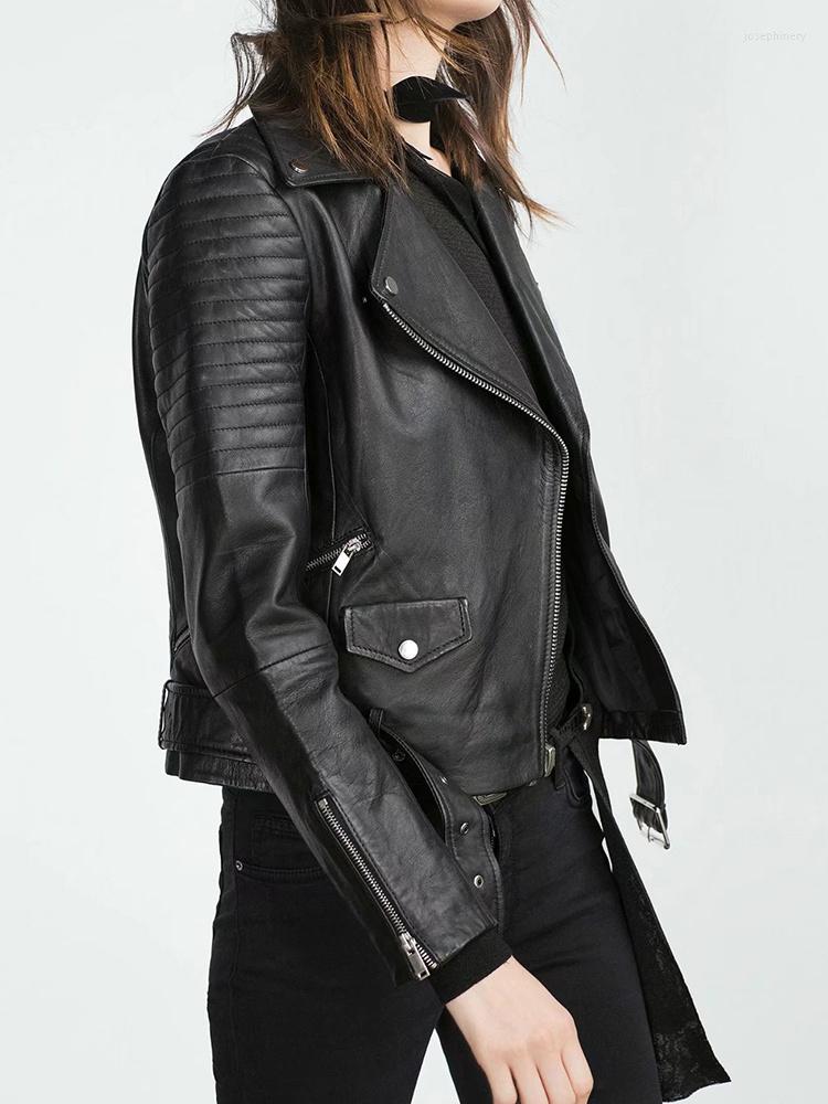 Women' Leather Spring Autumn Women Moto Biker Black Pu Faux Jacket Streetwear Female Zipper Punk Coat With Belt Outwear
Women' Leather Spring Autumn Women Moto Biker Black Pu Faux Jacket Streetwear Female Zipper Punk Coat With Belt Outwear