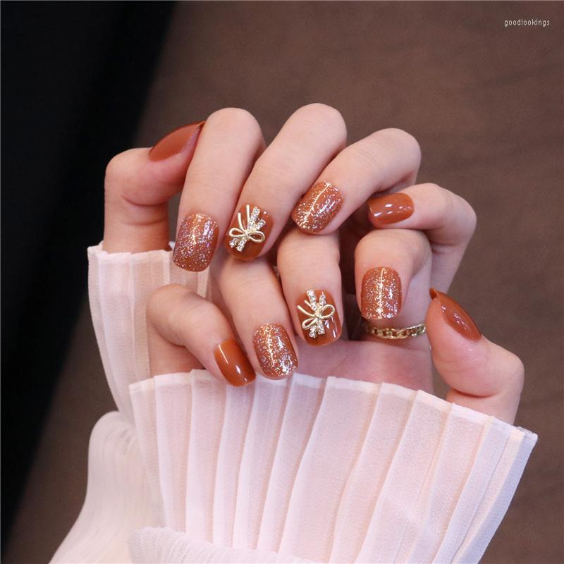 False Nails 24pcs Orange Bow Wear Short Paragraph Fashion Manicure Patch Save Time Wearable Nail Fake, Sxy-52
False Nails 24pcs Orange Bow Wear Short Paragraph Fashion Manicure Patch Save Time Wearable Nail Fake, Sxy-52