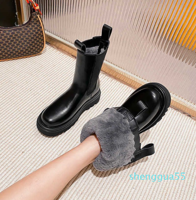 2022 boots Martin British Style Soft Leather Mid Barrel Snow Fur Integrated Warm Boots 1111, Thick hair lining
2022 boots Martin British Style Soft Leather Mid Barrel Snow Fur Integrated Warm Boots 1111, Thick hair lining