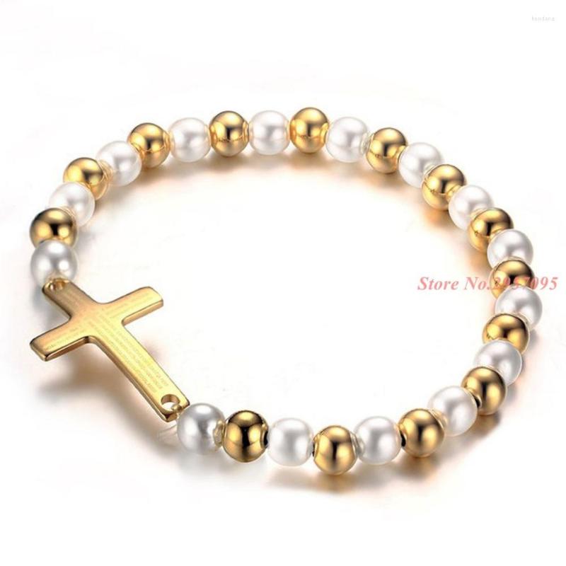 Link Bracelets Fate Love 6mm Wide Gold White Round Ball Beads Loveliness Moments Lady Stainless Steel Cross Heart Bracelet Cuff Jewelry
Link Bracelets Fate Love 6mm Wide Gold White Round Ball Beads Loveliness Moments Lady Stainless Steel Cross Heart Bracelet Cuff Jewelry