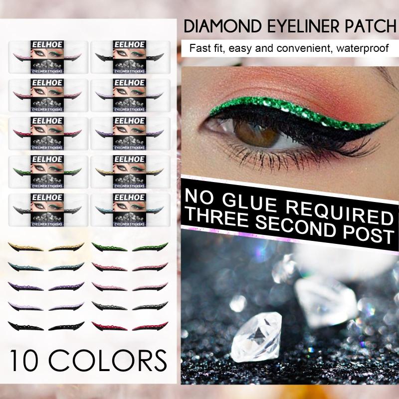 False Eyelashes EELHOE Eye Liner Sticker Diamond Eyeliner Waterproof Super Flash Stage Party Nightclub Makeup
False Eyelashes EELHOE Eye Liner Sticker Diamond Eyeliner Waterproof Super Flash Stage Party Nightclub Makeup