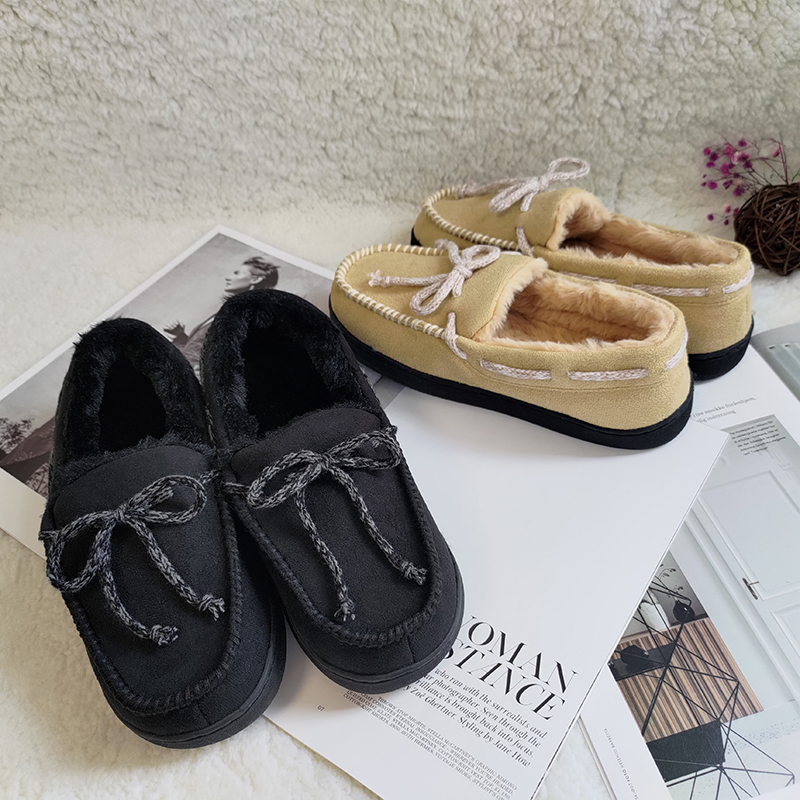 Plush warm women's winter slippers 2022 new large size soft soles with Korean flat cotton shoes, Black
Plush warm women's winter slippers 2022 new large size soft soles with Korean flat cotton shoes, Black