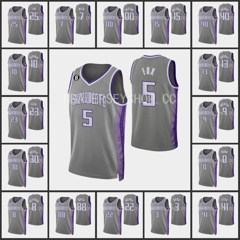 Sacramento''Kings''Men De'Aaron Fox Kevin Huerter Richaun Holmes Domantas Sabonis Custom 2022-23 City Gray Edition Jersey
Sacramento''Kings''Men De'Aaron Fox Kevin Huerter Richaun Holmes Domantas Sabonis Custom 2022-23 City Gray Edition Jersey
