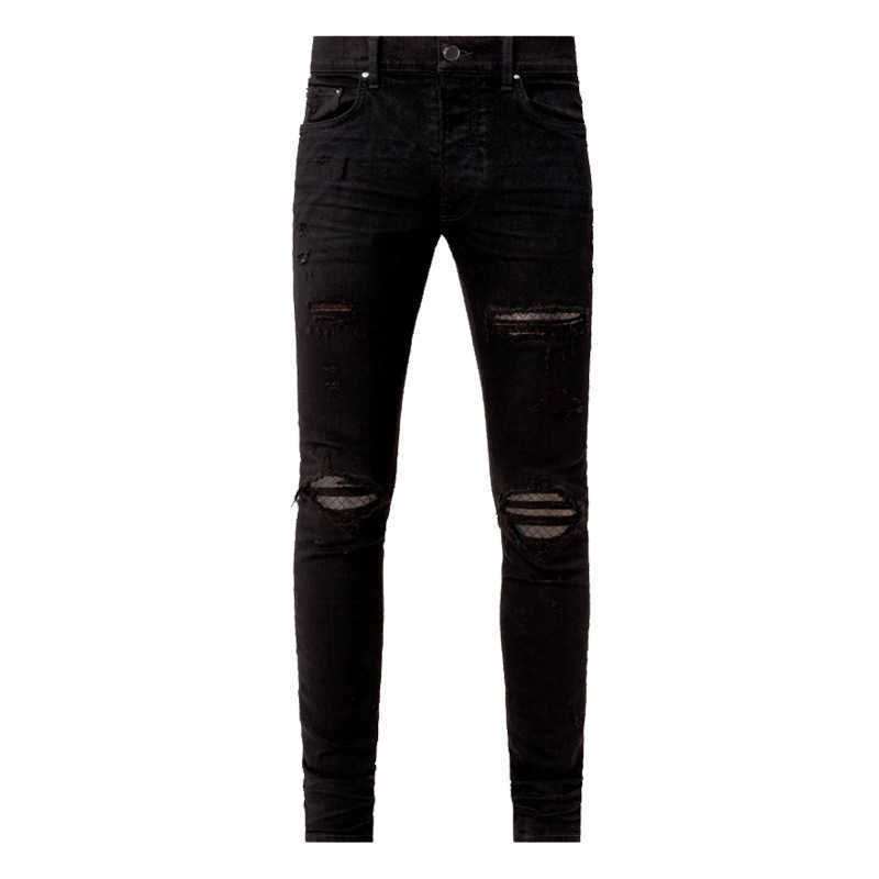 Men's Jeans Amri Ripped Pants Fashion Hip Hop Brand Mx1 Leather Knife Cuts Holes Fog High Street for Men Women Autumn Winter Slim Fit Denim Elastic, Black
Men's Jeans Amri Ripped Pants Fashion Hip Hop Brand Mx1 Leather Knife Cuts Holes Fog High Street for Men Women Autumn Winter Slim Fit Denim Elastic, Black