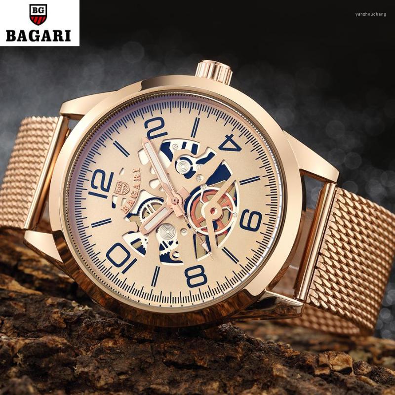 Wristwatches 2022 BAGARI Fashion Luxury Thin Case Unisex Design Waterproof Mens Samll Dial Watches Top Brand Quartz Skeleton, Gold 
Wristwatches 2022 BAGARI Fashion Luxury Thin Case Unisex Design Waterproof Mens Samll Dial Watches Top Brand Quartz Skeleton, Gold