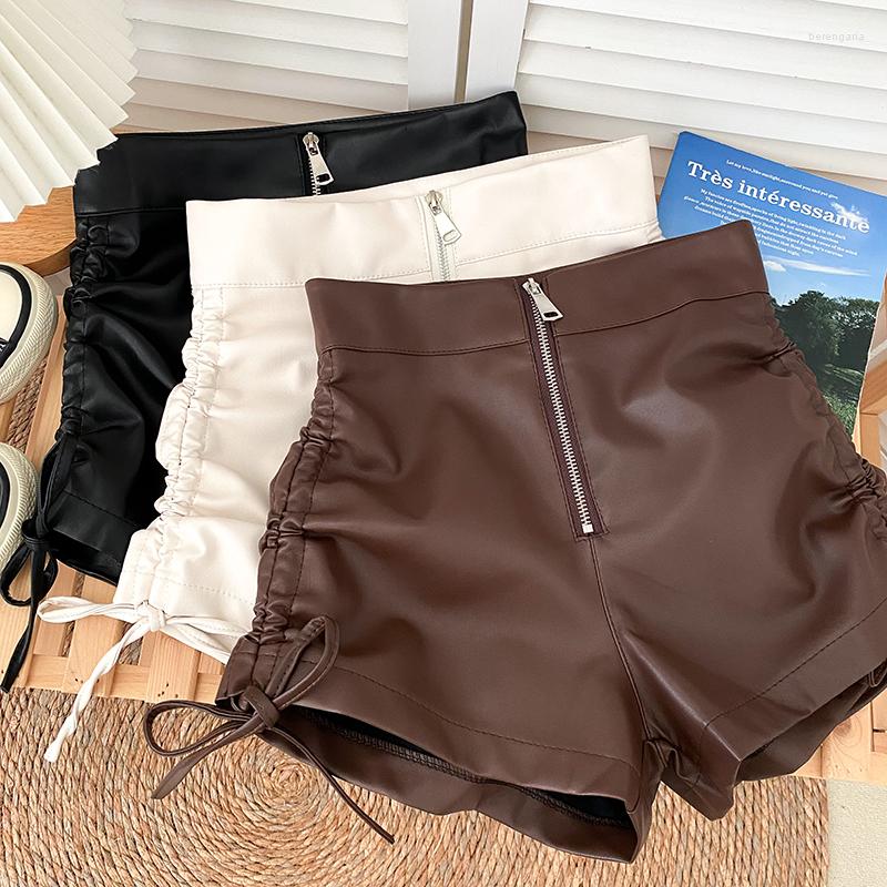 Women's Shorts Fashion Autumn PU Leather High Waist Women Zipper Pleated Drawstring Wide Leg Casual Boots Pants, Black
Women's Shorts Fashion Autumn PU Leather High Waist Women Zipper Pleated Drawstring Wide Leg Casual Boots Pants, Black