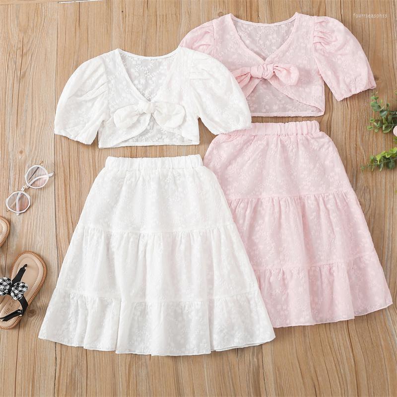 Clothing Sets Baby Girls Summer Clothes Set Short Sleeve V-neck Lace Floral Crop Tops High Waist A-Line Skirt Casual Sweet 2Pcs Outfits Kids, Pink
Clothing Sets Baby Girls Summer Clothes Set Short Sleeve V-neck Lace Floral Crop Tops High Waist A-Line Skirt Casual Sweet 2Pcs Outfits Kids, Pink