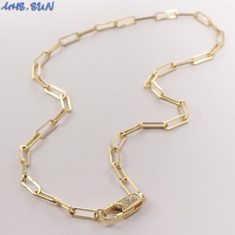 Chains MHS.SUN Fashion Chunky Chain Necklace With Mosaic Zircon Clasp Pendant Exaggerated Sweater Women/Girls Gift
Chains MHS.SUN Fashion Chunky Chain Necklace With Mosaic Zircon Clasp Pendant Exaggerated Sweater Women/Girls Gift