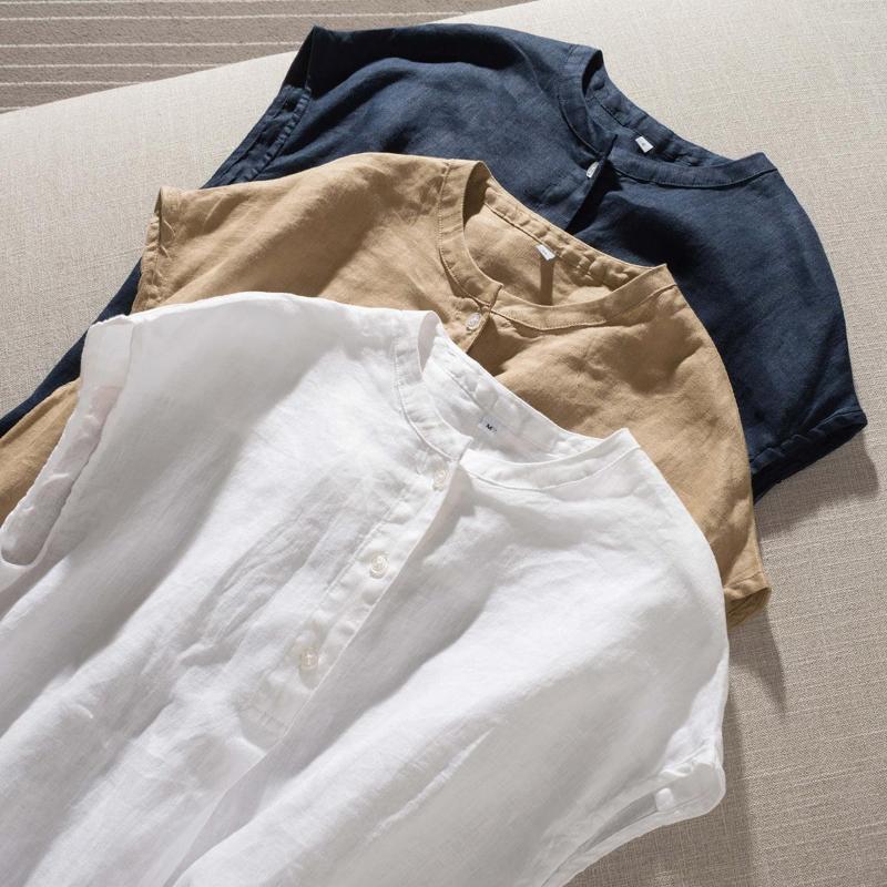 Women' Blouses Summer Women Casual Loose All-match Basic Japanese Style Soft Comfortable Pullover 14 17 Linen Shirts/Blouses, Khaki
Women' Blouses Summer Women Casual Loose All-match Basic Japanese Style Soft Comfortable Pullover 14 17 Linen Shirts/Blouses, Khaki