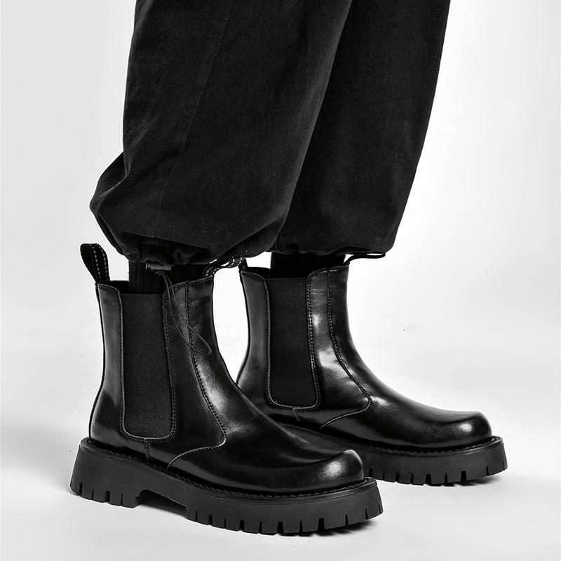 Boots Black Men Chelsea Split Leather Male Slip On Ankle Platform Casual Shoes Round Toe Leisure Motorcycle 221114
Boots Black Men Chelsea Split Leather Male Slip On Ankle Platform Casual Shoes Round Toe Leisure Motorcycle 221114