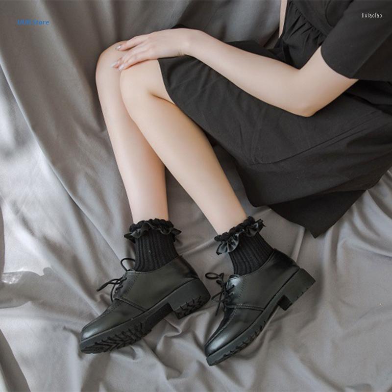 Women Socks Lolita Black Crew Harajuku Gothic Sweet Frilly Ruffled Lace Trim Striped Jacquard Pattern Ankle Hosiery, C150 black vertical
Women Socks Lolita Black Crew Harajuku Gothic Sweet Frilly Ruffled Lace Trim Striped Jacquard Pattern Ankle Hosiery, C150 black vertical