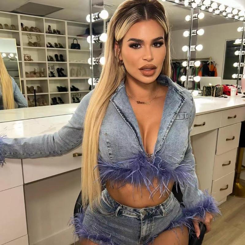 Women' Tracksuits Autumn Arrivals Tassel Hem Patchwork Single Button Denim Short Jacket High Waist Shorts Jeans Two Piece Set Women, Blue
Women' Tracksuits Autumn Arrivals Tassel Hem Patchwork Single Button Denim Short Jacket High Waist Shorts Jeans Two Piece Set Women, Blue
