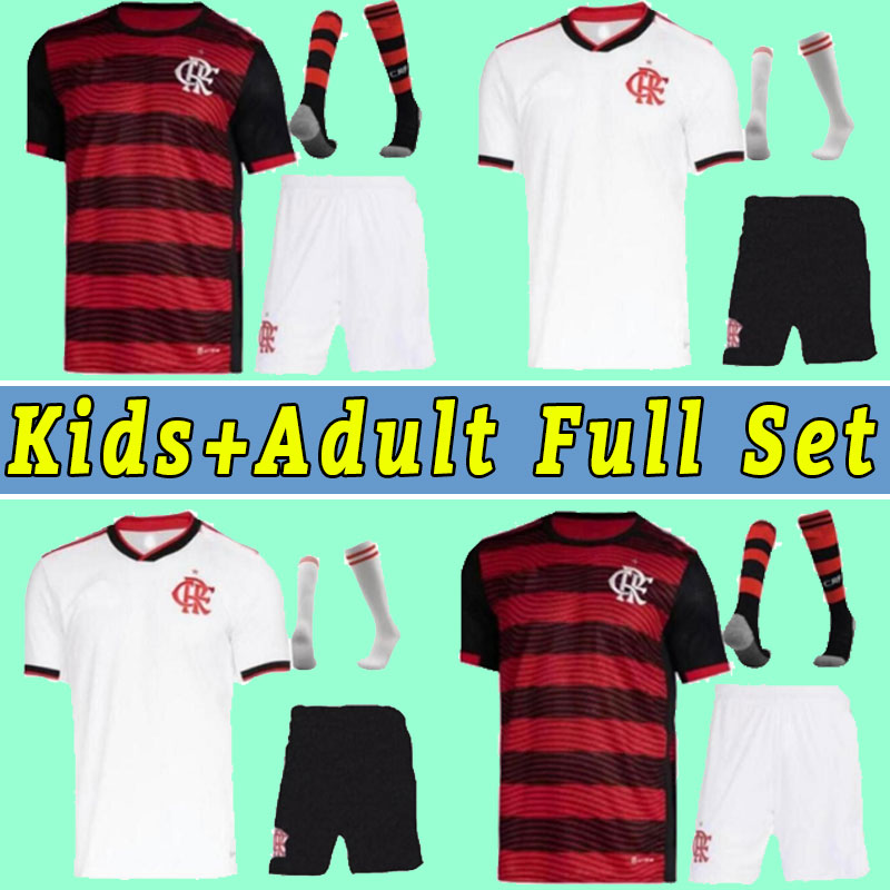 

2022 2023 Flamengo soccer jerseys 22 23 DIEGO E.RIBEIRO GABRIEL B. GABI PEDRO VIDAL DE ARRASCAETA GERSON B.HENRIQUE Camisa Mengo Men Kids Full Set Home Away