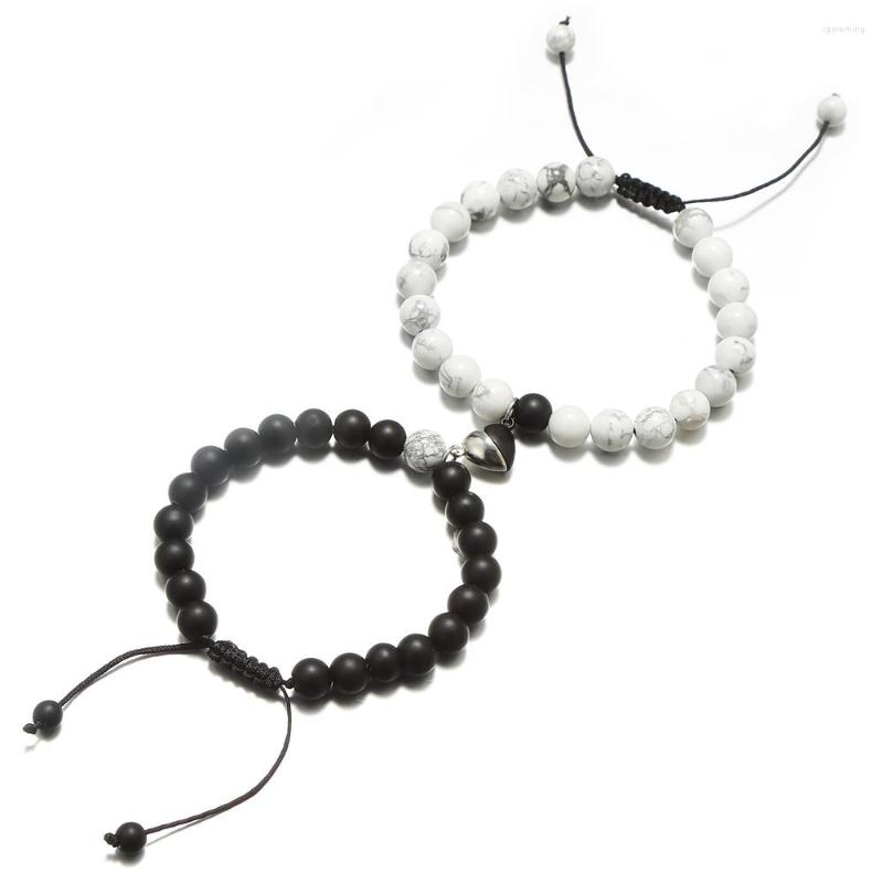 Charm Bracelets 2pcs/set Magnet Couple Matching Braslet Natural Stone Distance Braiding Bracelet Lovers Jewelry Valentine's Day Gift
Charm Bracelets 2pcs/set Magnet Couple Matching Braslet Natural Stone Distance Braiding Bracelet Lovers Jewelry Valentine's Day Gift