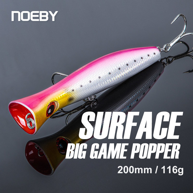 

Baits Lures Noeby Big Game Popper Fishing Saltwater 200mm 116g Topwater Wobblers Artificial Hard for Sea Bass Tuna 221111
