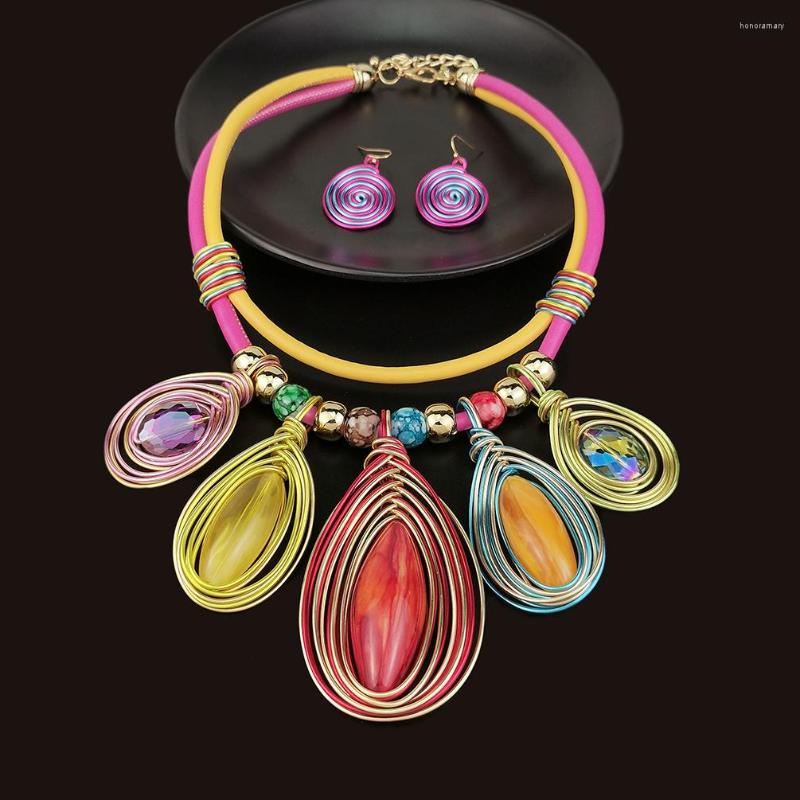 Necklace Earrings Set UKMOC Exaggerated Resin Tassel African Jewelry Earring Fashion Colorful Bohemia, Picture shown
Necklace Earrings Set UKMOC Exaggerated Resin Tassel African Jewelry Earring Fashion Colorful Bohemia, Picture shown