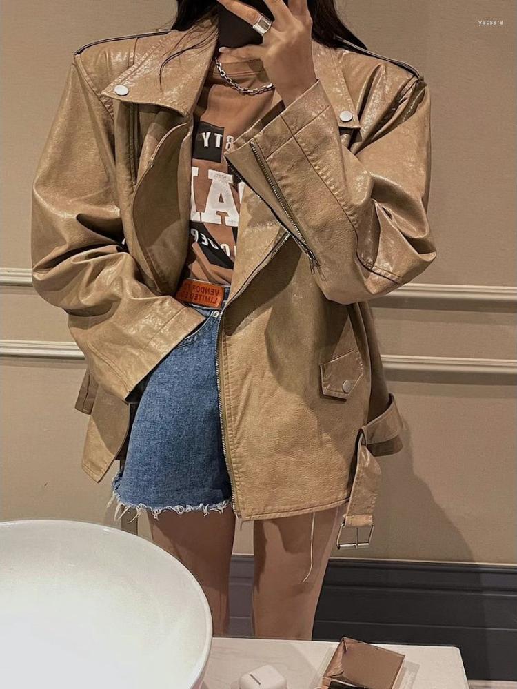 Women's Leather ZCSMLL Autumn Winter Women's Medium Length Avocado Green Design Large Motorcycle Windbreaker Long Sleeve Washed Jacket, Black
Women's Leather ZCSMLL Autumn Winter Women's Medium Length Avocado Green Design Large Motorcycle Windbreaker Long Sleeve Washed Jacket, Black