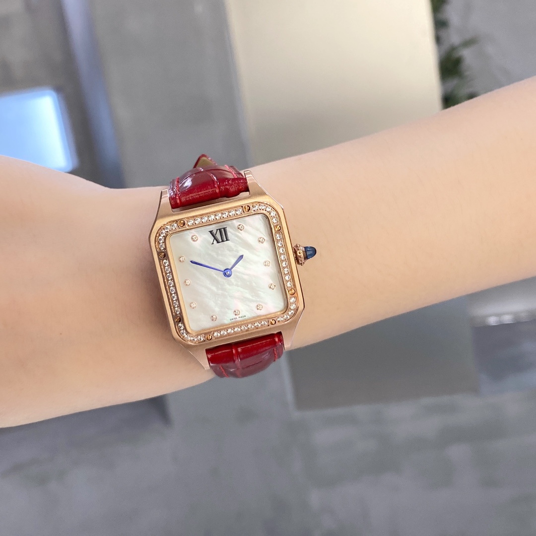 luxury brand Santos Womens watchs advanced Gift ladies watch for women 32X43X7MM Ultra thin quartz watch with diamonds Natural gem crystal mirror 002
luxury brand Santos Womens watchs advanced Gift ladies watch for women 32X43X7MM Ultra thin quartz watch with diamonds Natural gem crystal mirror 002