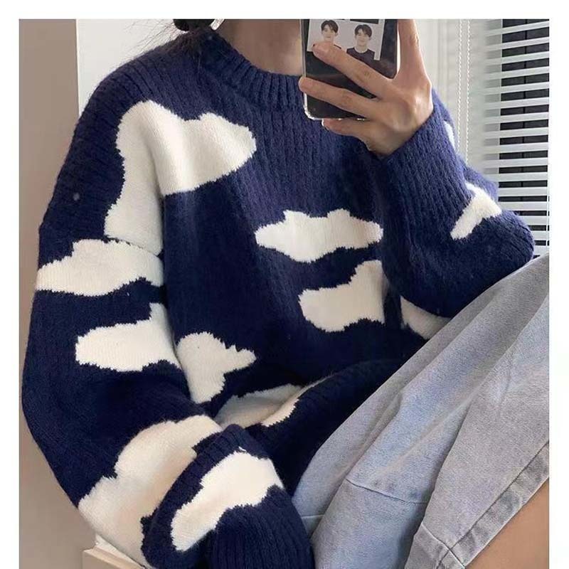 Men's Sweaters Korean Version Of The Hong Kong Flavor Round Neck Blue Sky White Cloud Sweater Men And Women Students Autumn And Winter Sets Wi 221111, Black
Men's Sweaters Korean Version Of The Hong Kong Flavor Round Neck Blue Sky White Cloud Sweater Men And Women Students Autumn And Winter Sets Wi 221111, Black