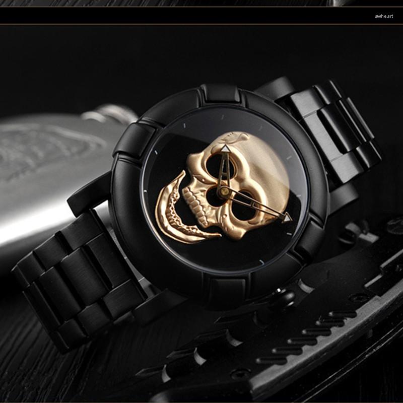 Wristwatches Men Skull Pattern Quartz Watch 2022 Fashion Casual Stainless Steel Military Sports Wristwatch Analog Clock Relogio
Wristwatches Men Skull Pattern Quartz Watch 2022 Fashion Casual Stainless Steel Military Sports Wristwatch Analog Clock Relogio