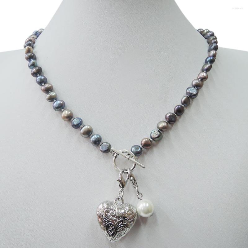 Chains NATURE FRESHWATER PEARL NECKLACE-black White Pink Purple Color-baroque Shape Half Round 7-8 Mm
Chains NATURE FRESHWATER PEARL NECKLACE-black White Pink Purple Color-baroque Shape Half Round 7-8 Mm