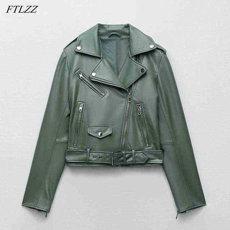 Ftlzz Spring Autumn Lapels Faux Leather Short Jacket Women Locomotive Style Fit Pu Leather Coat Moto Bike Slim Outfit With Belt J220727, Black
Ftlzz Spring Autumn Lapels Faux Leather Short Jacket Women Locomotive Style Fit Pu Leather Coat Moto Bike Slim Outfit With Belt J220727, Black