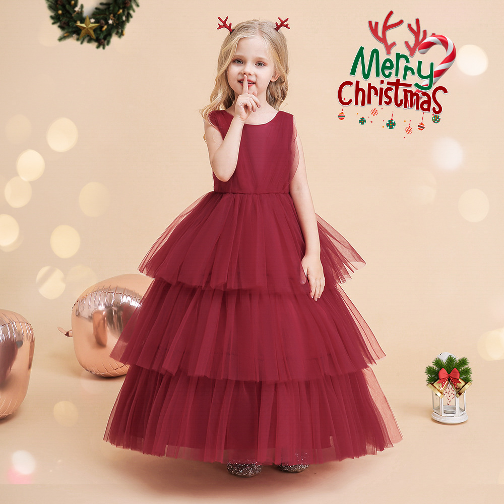 Kids Christmas Wear New Year Costume Princess Wedding Flower Girls Party Wear Children Ceremony Prom Gown Dress DB-288, Burgundy
Kids Christmas Wear New Year Costume Princess Wedding Flower Girls Party Wear Children Ceremony Prom Gown Dress DB-288, Burgundy