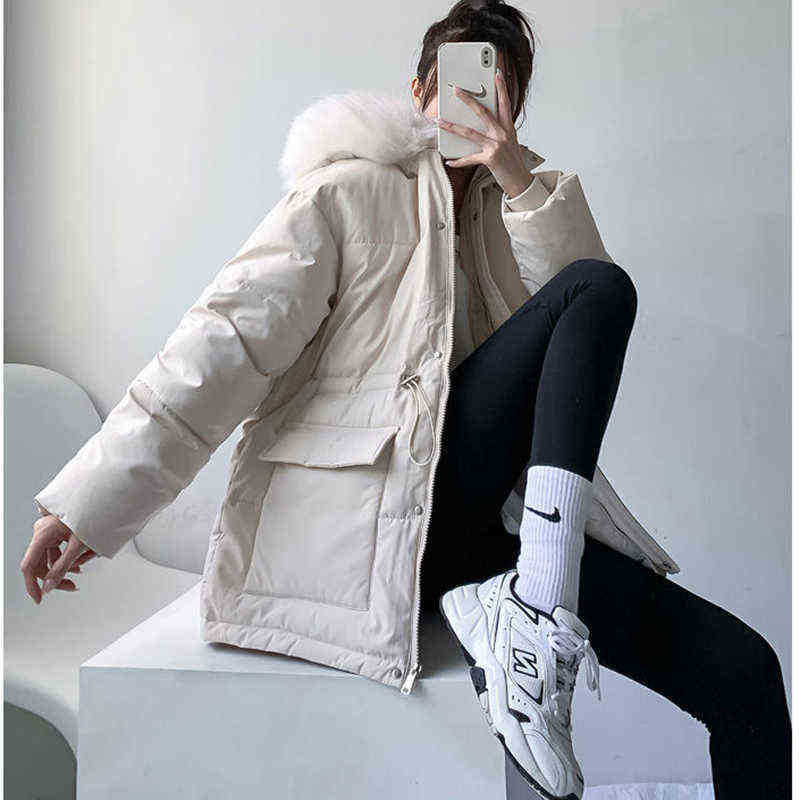 2022 New Cotton Lined Fur Parka New Large Fur Collar Down Jacket Women Thick Warm Parka Female Outerwear J220727, Beige
2022 New Cotton Lined Fur Parka New Large Fur Collar Down Jacket Women Thick Warm Parka Female Outerwear J220727, Beige
