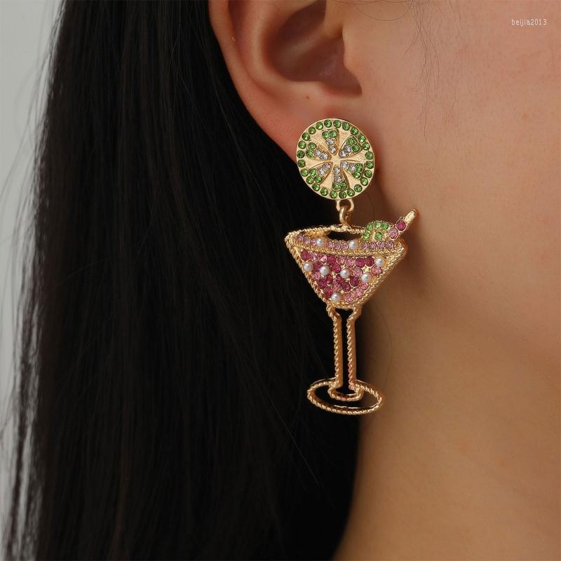 Dangle Earrings 1Pair Korean High Wine Glass Lemon Slice Creative Matching Diamond All-match Earring Crystal Ear Jewelry Gift T8DE
Dangle Earrings 1Pair Korean High Wine Glass Lemon Slice Creative Matching Diamond All-match Earring Crystal Ear Jewelry Gift T8DE