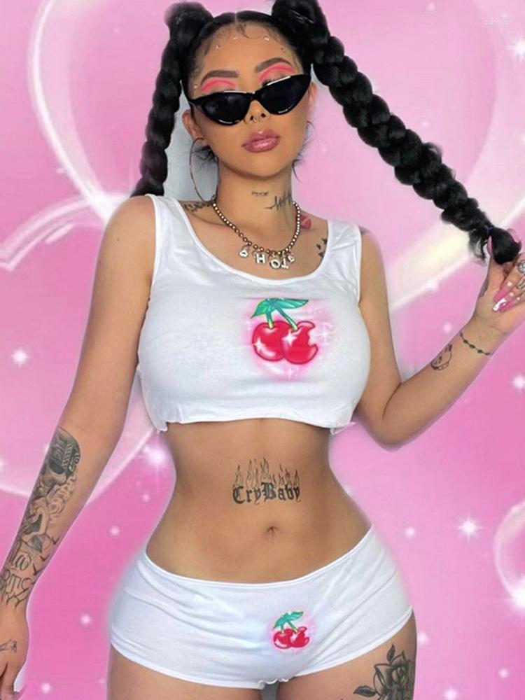 Women's Tracksuits Y2k Cherry Print Silm Fit Sexy White Two Piece Sets For Women Clothes Streetwear Super-Short Pant Waistless Pullover, White set
Women's Tracksuits Y2k Cherry Print Silm Fit Sexy White Two Piece Sets For Women Clothes Streetwear Super-Short Pant Waistless Pullover, White set