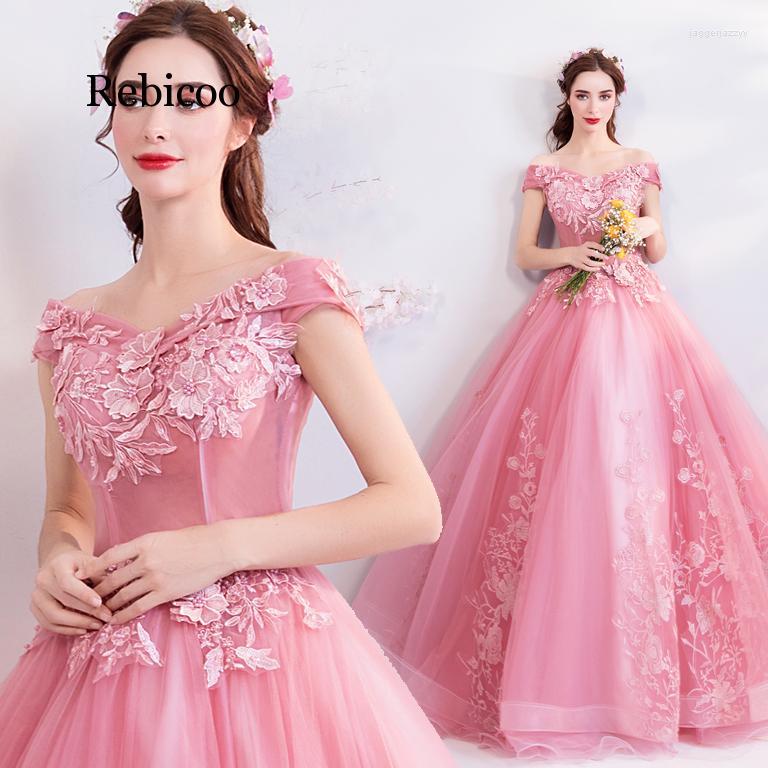 Casual Dresses Pink Appliques Ball Gown Off Shoulder Long Sweetheart Evening Gowns Vestido Abendkleider
Casual Dresses Pink Appliques Ball Gown Off Shoulder Long Sweetheart Evening Gowns Vestido Abendkleider