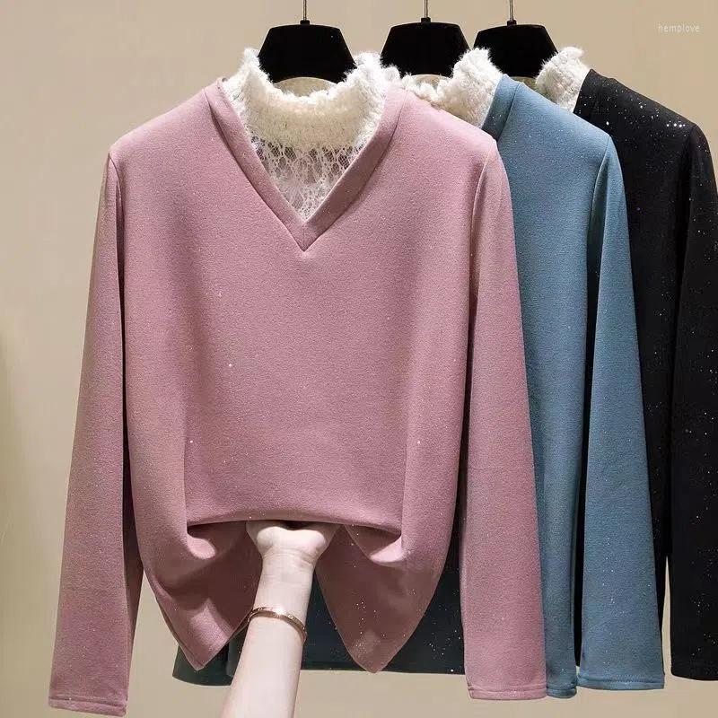 Women's T Shirts Lace Warm Bottoming Shirt Women's Autumn And Winter Korean Version Fashion Simple German Velvet Casual Fake Two-piece, Black
Women's T Shirts Lace Warm Bottoming Shirt Women's Autumn And Winter Korean Version Fashion Simple German Velvet Casual Fake Two-piece, Black