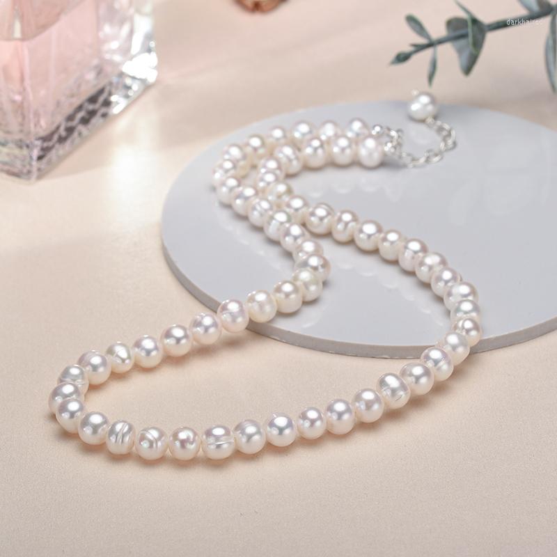 Chains 6-7mm Freshwater Cultured Pearl Necklace For Women Real Chokers Women's Sterling Silver Strand Necklaces
Chains 6-7mm Freshwater Cultured Pearl Necklace For Women Real Chokers Women's Sterling Silver Strand Necklaces