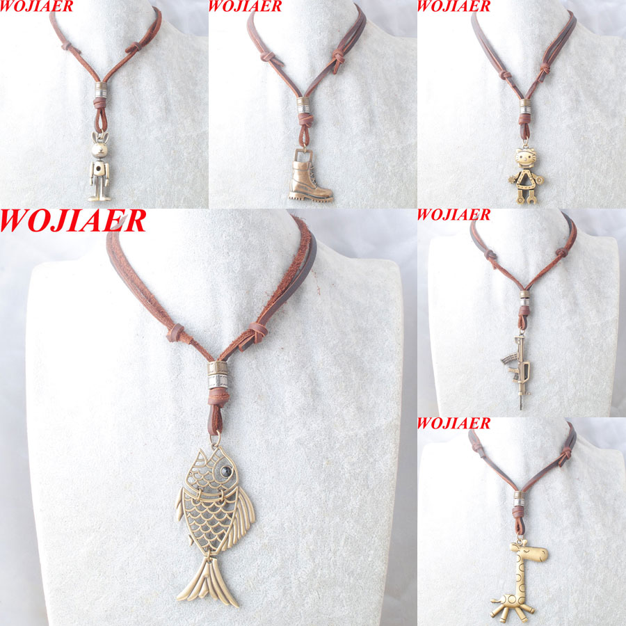 Leather Necklace For Men Women Shoes Skull Bronze Pendants Tone Solid Metal Adjustable Chokers Necklaces BC024
Leather Necklace For Men Women Shoes Skull Bronze Pendants Tone Solid Metal Adjustable Chokers Necklaces BC024