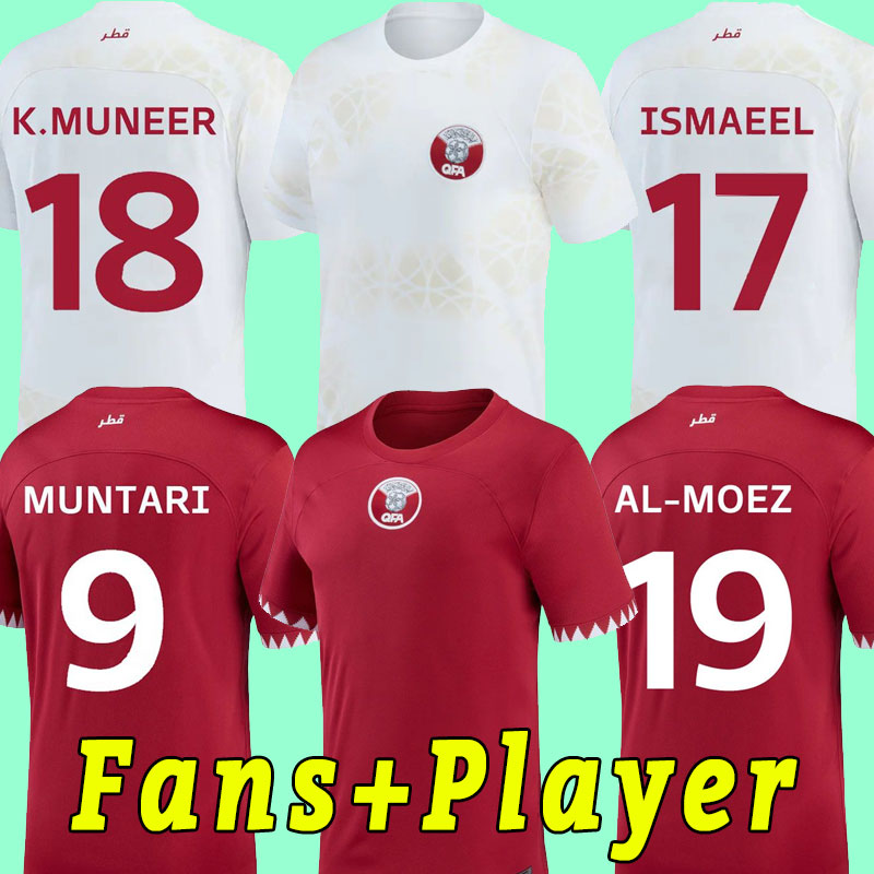 2022 Qatar soccer jerseys national team ALMOEZ AFIF ALHAYDOS MUNTARI ABDULAZIZ 22 23 ALAAELDIN BOUDIAF ABDELKARIM BOUALEM HOMAM ISMAEEL Fans Player version, Home+patch
2022 Qatar soccer jerseys national team ALMOEZ AFIF ALHAYDOS MUNTARI ABDULAZIZ 22 23 ALAAELDIN BOUDIAF ABDELKARIM BOUALEM HOMAM ISMAEEL Fans Player version, Home+patch